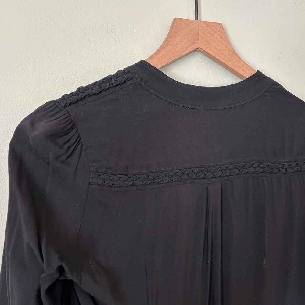 O'Dille Anthropologie Black Blouse Top - Picture 7 of 9